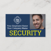 Foto-ID des beruflichen Sicherheitsdienstes auf bl Visitenkarte (Vorderseite)