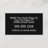 Foto-ID des beruflichen Sicherheitsdienstes auf sc Visitenkarte (Rückseite)