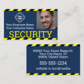 Foto-ID des beruflichen Sicherheitsdienstes Vorsic Visitenkarte (Vorne/Hinten)