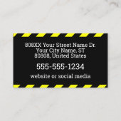 Foto-ID des Black Beruflich Security Guard Achtung Visitenkarte (Rückseite)