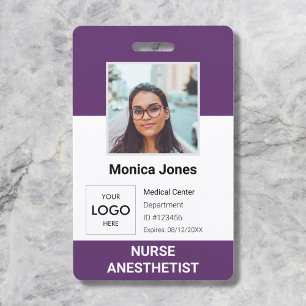 Foto-ID des Gesundheitsleiters Lila Ausweis