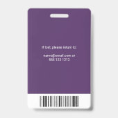 Foto-ID des Gesundheitsleiters Lila Ausweis (Rückseite)