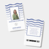 Foto-ID des Krankenhauses oder Unternehmens mit Ba Ausweis (Vorder- & Rückseite)