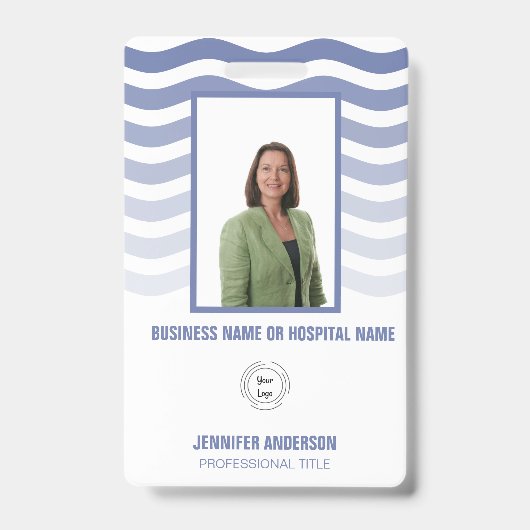 Foto-ID des Krankenhauses oder Unternehmens mit Ba Ausweis (Vorderseite)