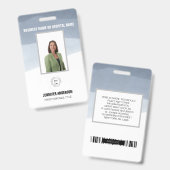 Foto-ID des Krankenhauses oder Unternehmens mit Ba Ausweis (Vorder- & Rückseite)