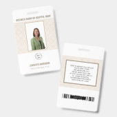 Foto-ID des Krankenhauses oder Unternehmens mit Ba Ausweis (Vorder- & Rückseite)