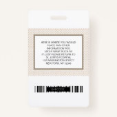 Foto-ID des Krankenhauses oder Unternehmens mit Ba Ausweis (Rückseite)