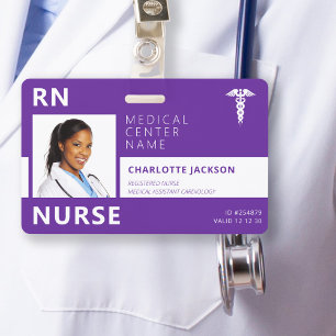 Foto-ID des Krankenhausmediziners RN Ausweis