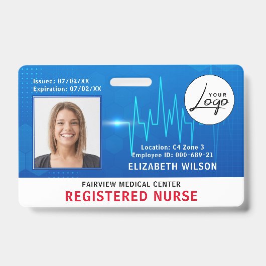 Foto-ID des Krankenkrankenhauses Ausweis (Vorderseite)