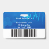 Foto-ID des Krankenkrankenhauses Ausweis (Rückseite)