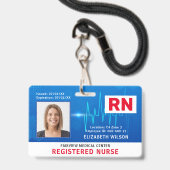 Foto-ID des Krankenkrankenhauses Ausweis (Front with Lanyard)
