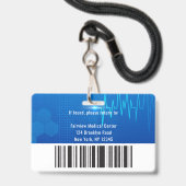 Foto-ID des Krankenkrankenhauses Ausweis (Back with Lanyard)