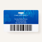 Foto-ID des Krankenkrankenhauses Ausweis (Rückseite)