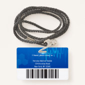 Foto-ID des Krankenkrankenhauses Ausweis (Rückseite mit Schlüsselband)