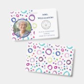 Foto-ID des Lehrers für moderne Lehrer Ausweis (Vorder- & Rückseite)