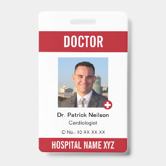 Foto-ID des medizinischen Cross-Hospital-Personals Ausweis