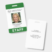 Foto-ID des Mitarbeiters eines benutzerdefinierten Ausweis (Vorder- & Rückseite)
