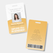 Foto-ID des Mitarbeiters Strichcode Ihres Logos Ge Ausweis (Vorder- & Rückseite)