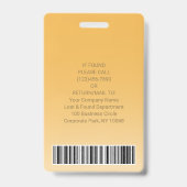 Foto-ID des Mitarbeiters Strichcode Ihres Logos Ge Ausweis (Rückseite)