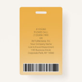 Foto-ID des Mitarbeiters Strichcode Ihres Logos Ge Ausweis (Rückseite)