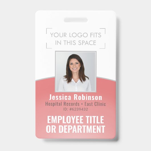 Foto-ID des Mitarbeiters Strichcode Ihres Logos Ro Ausweis (Front)