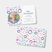 Foto ID des modernen Lehrerassistenten Ausweis (Vorder- & Rückseite)