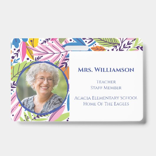 Foto ID des modernen Lehrers Ausweis (Vorderseite)