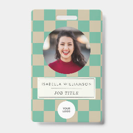 Foto-ID des niedlich-Mint-Checkerboards für Mitarb Ausweis