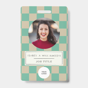 Foto-ID des niedlich-Mint-Checkerboards für Mitarb Ausweis