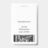 Foto-ID des personalisierten Arztes Ausweis (Rückseite)