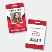 Foto-ID des personalisierten Arztes Ausweis (Vorder- & Rückseite)