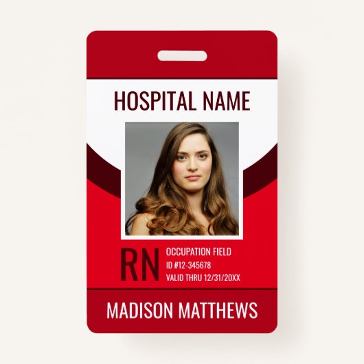 Foto-ID des personalisierten Arztes Ausweis (Vorderseite)