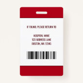 Foto-ID des personalisierten Arztes Ausweis (Rückseite)