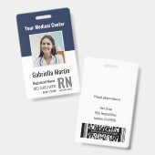 Foto-ID des personalisierten Arztes Ausweis (Vorder- & Rückseite)