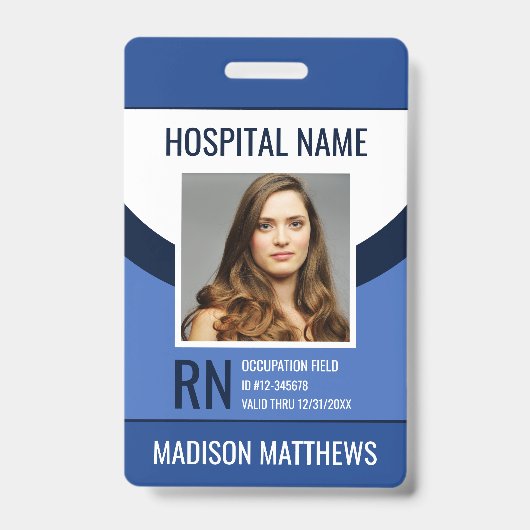 Foto-ID des personalisierten Arztes Ausweis (Front)