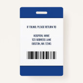 Foto-ID des personalisierten Arztes Ausweis (Rückseite)