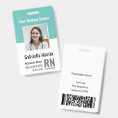Foto-ID des personalisierten Arztes Ausweis (Vorder- & Rückseite)