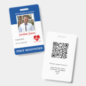 Foto-ID des personalisierten ersten Ansprechpartne Ausweis (Vorder- & Rückseite)