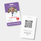 Foto-ID des personalisierten ersten Ansprechpartne Ausweis (Vorder- & Rückseite)