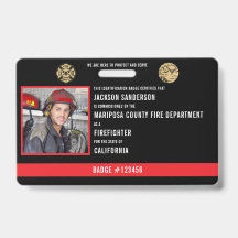 Foto-ID des personalisierten Feuerwehrmanns