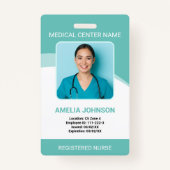 Foto-ID des personalisierten Krankenhauses Aquamar Ausweis (Vorderseite)