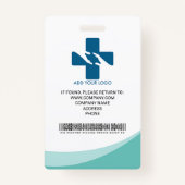 Foto-ID des personalisierten Krankenhauses Aquamar Ausweis (Rückseite)