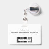 Foto-ID des personalisierten medizinischen Mitarbe Ausweis (Back with Retractable)