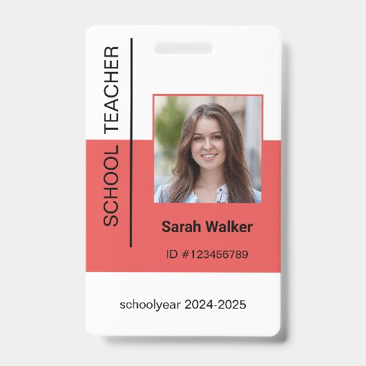 Foto-ID eines Mitarbeiters oder Studenten Ausweis (Vorderseite)