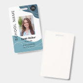 Foto-ID eines Mitarbeiters oder Studenten blau Ausweis (Vorder- & Rückseite)
