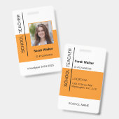 Foto-ID eines Mitarbeiters oder Studenten gelb Ausweis (Vorder- & Rückseite)