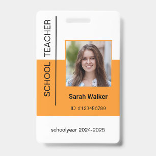 Foto-ID eines Mitarbeiters oder Studenten gelb Ausweis