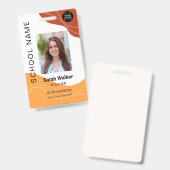 Foto-ID eines Mitarbeiters oder Studenten gelb Ausweis (Vorder- & Rückseite)