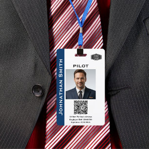 Foto-ID Firmen-Sicherheits-ID QR-Code Fluglinienpi Ausweis