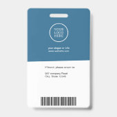 Foto-ID Firmenlogo Barcode-Sicherheit Ausweis (Rückseite)